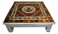 Puja Bajot Wooden Small Chowki Table Sub Lab Chaurang - 18"